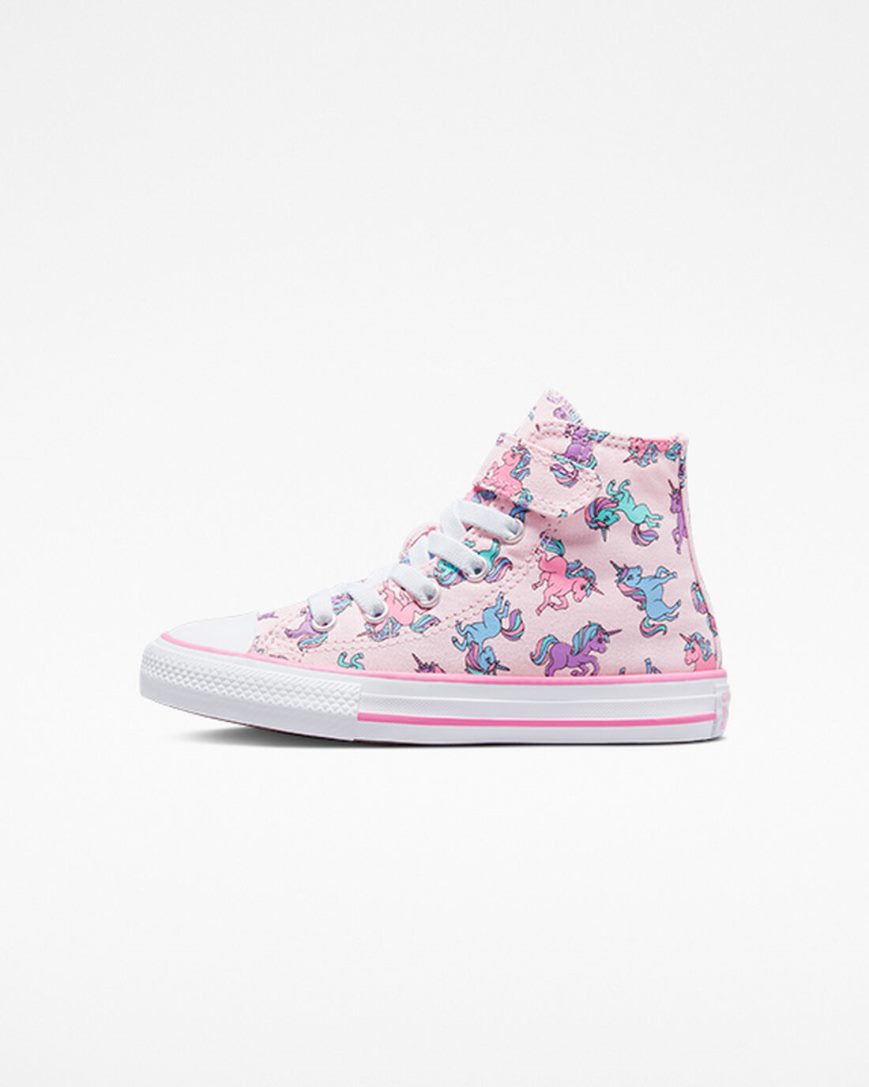Boys' Converse Chuck Taylor All Star Easy-On Unicorns High Top Shoes Pink / Blue | AU E50C6T
